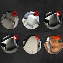 2Pcs Christmas Car Headrest Cover Santa Claus Funny Headrest Protectors Washable Cute Cartoon Auto Headcover B