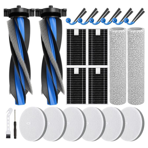 22 PCS Replacement for  Deebot X12 OmniCyclone Robot Vacuum Main Side Brush Filter Mop Accessories