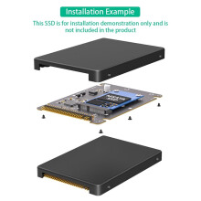 MSATA to 2.5 Inch IDE 44Pin Adapter Card, Convert MSATA SSD to 2.5" IDE PATA Hard Disk for Old Laptop IDE Replacement