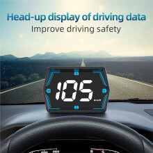 Universelles Auto-HUD mit GPS-Tachometer G20, Plug-And--Funktion mit USB-Anschluss, Anzeige in /H