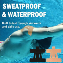 10 Unidades de Cinta Kinesiológica para Hombro Precortada, Cinta para Hombro - Impermeable y Transpirable, Cinta Deportiva Elástica para el Dolor B