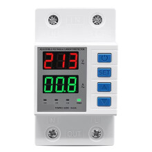 New TOVPD1-63DK Isolate L N 110V 230V AC Din Rail OVP OCP UVP Voltage Protector 63A Relay Automatic Adjustable Delay-