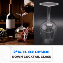 14Fl Oz Upside Down Cocktail Glass Upside Down Martini Glass Wine Glass Unique Fun Upside Down Wine Glass Inverted 2Pcs