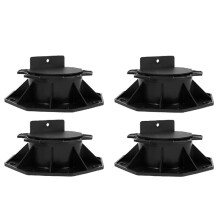 4-Pack Adjustable Deck Support Pedestals, 1.18"-2.36" (30-60 mm), for 2x4 & 2x6 Joist Framing