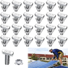 Hammer Screws M8 X 30 mm,Stainless Steel Screws and Flange Nuts M8 for Greenhouse Solar Mounting Rails Photovoltaic