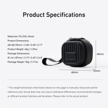 Lens Filter Case Waterproof Dustproof Camera Lens Filter Storage Bag with Wrist Strap Hard Travel Carrying Case White