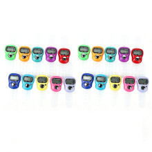 20PCS Electronic Finger Counter Hand Digital Row with LED Display, Random Color Prayer Bead Score Counter