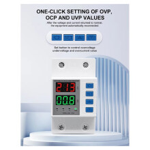 Neuer TOVPD1-63DK Trennrelais LN 110V 230V AC DIN-Schienen-Überspannungsschutz OVP OCP UVP 63A mit Automatischer, Einstellbarer Einschaltverzögerung