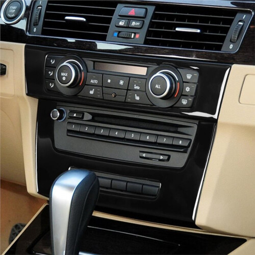 Cache-Panneau de Commande CD de Climatisation - Accessoire Intérieur Auto - Autocollant pour  Série 3 E90 E92 2005-2012 2