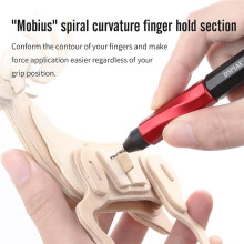 DSPIAE AT-MHD Mobius Hand Drill, Precision Manual Pin Vise Hobby Model Tool, Includes 1.5-2.0mm Anti-Slip Drill Bit Set