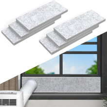 Conjunto de 6 Placas de Espuma Isolante para Janelas de Ar Condicionado, com Redução de Ruído Térmico, para Condicionadores Portáteis.