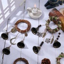 Kit de Bricolaje de Campanas de Brujas, Juego de 63 Piezas de Amuletos Vintage para Pomos de Puertas con Amuletos de y para la Protección del