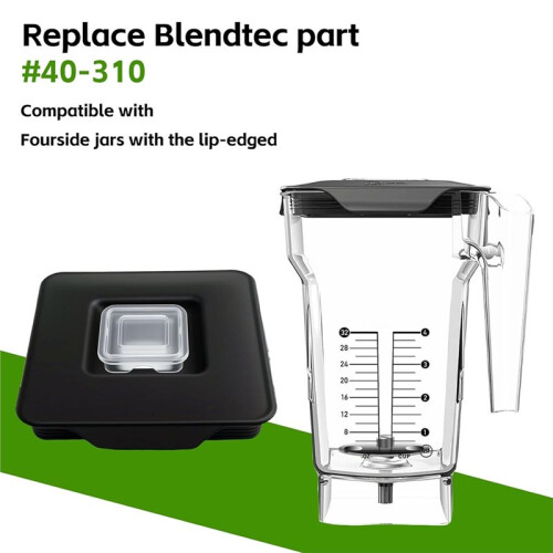 Ersatzdeckel für Blendtec WildSide+ FourSide Behälter 40-310, Belüfteter Verschlussdeckel mit Mittelkappe 1