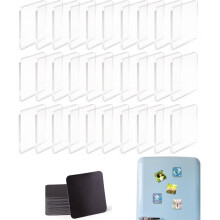 30 Pieces 2x2 Inch Fridge Magnet Set Acrylic Square Refrigerator Magnet with Adhesive Backing DIY Fridge Magnets
