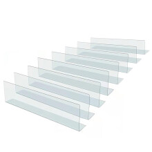 8-Pack Clear Under Sofa Blocker-4.7x 16'' PVC Clear Couch Bumper,Toy & Pet Barrier to Stop Items From Going Under Couch
