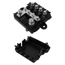 Power Distribution Block, Power Distribution Fuse Box, 5-Way Small Car Fork Bolt Fuse Box for Mega for Midi 12V & 24V
