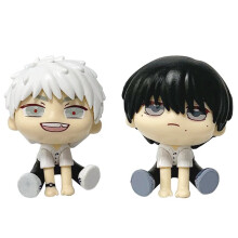 2PCS the Summer Hikaru Died Q Sitting Figure Yoshiki Tsujinaka Hikaru Eyes Anime PVC Action Figure Model Toy