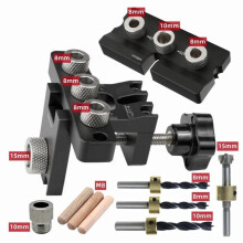 Precision Jig Dowel Cam Jig 3 in 1 Dowelling Jig Master Kit Drilling Guide Woodworking Position for DIY Wood Working