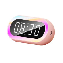LED Night Light Alarms Clock Multifunctional Bedside Student Bedhead Bedroom Nightlight Clock Speaker