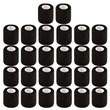 26Pcs Black Elastic Self-Adhesive Bandage Sports Fixed Elastic Bandage for Sports Injuries and Pet Treatment