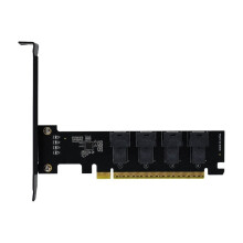 PCIe4.0 X16 to 4-Port U.2 NVME SFF-8643 Expansion Card Support X4 X8 X16 Slot Motherboard with PCIE Split Function