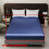 (Blue, 198x203cm) Satin Sheet Fitted Soft Bedspread With Solid Color Design Suitable For Elegant Bedroom Decor 1