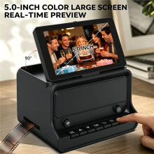 5-Inch Flip Screen Film Scanner, WiFi Wireless Transfer to Phone, High Resolution Photo Digitizer Converter