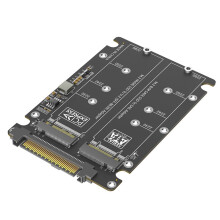 Dual M.2 Key B+M to U.2 SFF-8639 Adapter, Support M.2 NVMe Key M & SSD(Key B),M2 to U.2 SFF8639/SAS Converter Card