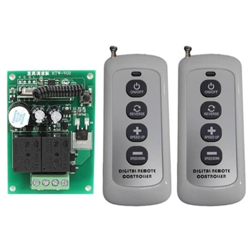 DC12V Motor Controller Speed Wireless Remote Control Electric Dining Table Rotary Speed Regulator Motor Controller, 1Kit