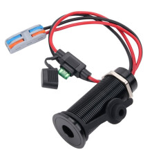 12V 24V to 30V Step‑Up Power Converter Embedded Socket Power Adapter with Fuse Harness for Star RV Caravan