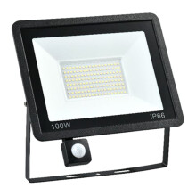 Refletor LED com Sensor de Movimento, Luz de Caminho Externa À Prova D'Água IP66, 220V 100W para Varanda, Pátio e Jardim