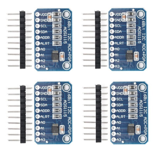 4 PCS ADS1115 16-Bit 4-Channel I2C High-Precision ADC Module for  Raspberry Pi 1