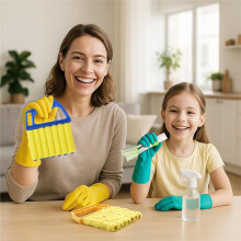 Blind Cleaner Duster Tool 7 Fingers Anti-Shedding Window Blind Cleaner Tool and Air Vent Cleaner,Detachable and Washable
