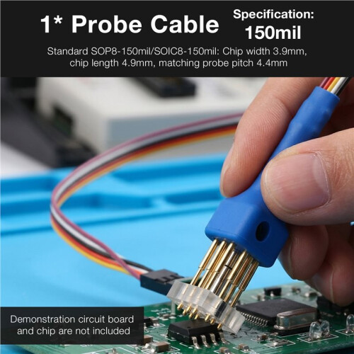 1PC Pogo Pin Probe Cable SOP8 Chip Programmer  for Flash EEPROM Chip Reading Writing Programming Burn Test 150mil 2