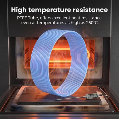 4m Low-Resistance Star-Shaped PTFE Tube Smooth Flow High Temperature Resistance for Bambu  3D Printer 1