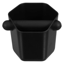 Espresso Knock Box 580ml Black Spill-Resistant Dump Bin, Coffee Grounds Disposal for Home Cafe Countertop