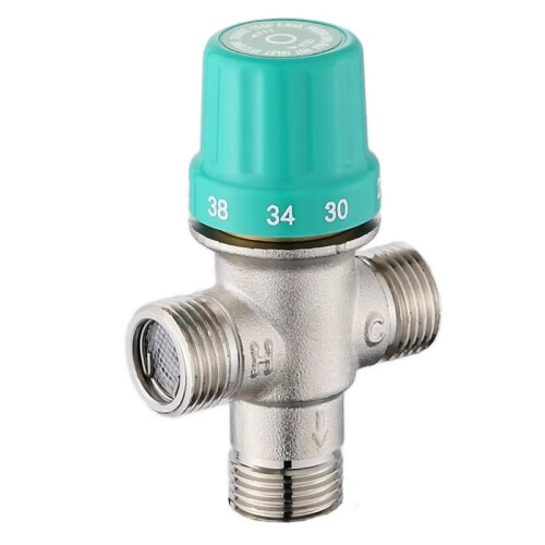 New Adjustable Temperature Valve Copper Temperature Control Valve 1/2 Inch Interface for Plumbing Systems