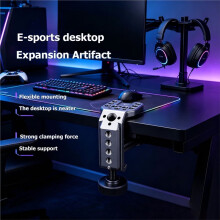 C-Clamp Desktop Mount for Camera/Smartphone Holder Adjustable Desk Clamp Comes with Cold Shoe Mount Nato Rail