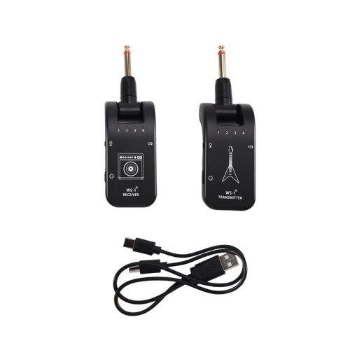 Guitar Wireless Transmitter Receiver Rechargeable Wireless Audio System for Electric Guitar Instrument Performance 1