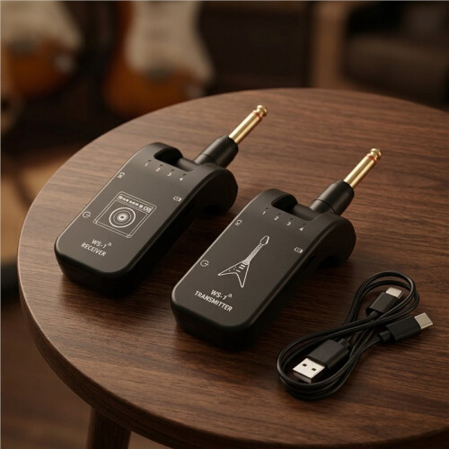 Guitar Wireless Transmitter Receiver Rechargeable Wireless Audio System for Electric Guitar Instrument Performance 1
