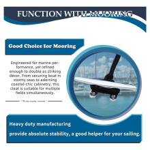 Marine Grade Low-Profile Dock Cleat, Flat Top Trimline Boat Cleat for Boats Sailboats Piers