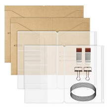 A5 Traveler'S Journal Insert Kit: Folders, PVC Pouches, Pen Holders, Clips & Bands for Notebook Organizer