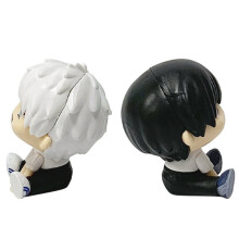 2PCS the Summer Hikaru Died Q Sitting Figure Yoshiki Tsujinaka Hikaru Eyes Anime PVC Action Figure Model Toy