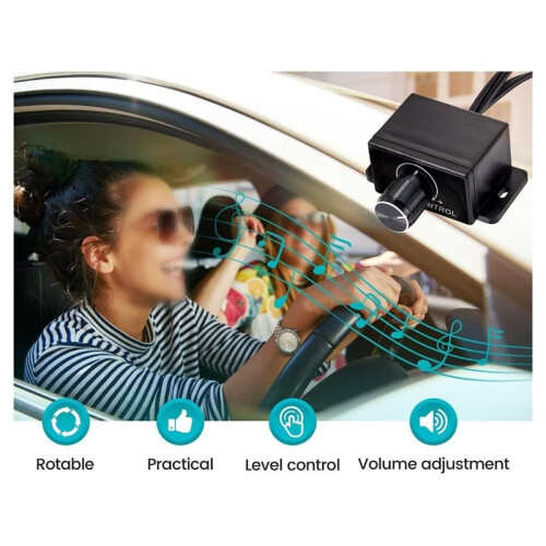 Car Amplifier Volume Controller, Volume Adjuster, High-Quality Amplifier Volume Cable,Dual Channel Control Cable 1