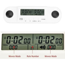 Timer Szachowy, Cyfrowy Timer Szachowy, Przenośny Timer Turniejowy z Dużym Ekranem, Odpowiedni do Klubów Szachowych i Go