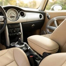 Car PU Leather Center Console Armrest Cover Lid Auto Replacement Parts for Cooper 2002-2008 R56 R50 R53 Beige