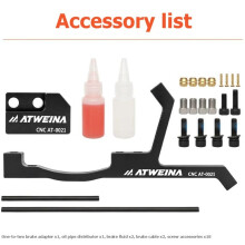 ATWEINA Aluminum Alloy Electric Off-Road Vehicle Brake Conversion One to Two Hydraulic Brake Conversion Upgrade Parts