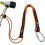 2 Pack Retractable Tool Lanyard - Leash with Reinforced Carbon Steel Carabiner and Adjustable Loop End for Tool 1