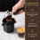 Espresso Knock Box 580ml Black Spill-Resistant Dump Bin, Coffee Grounds Disposal for Home Cafe Countertop 6