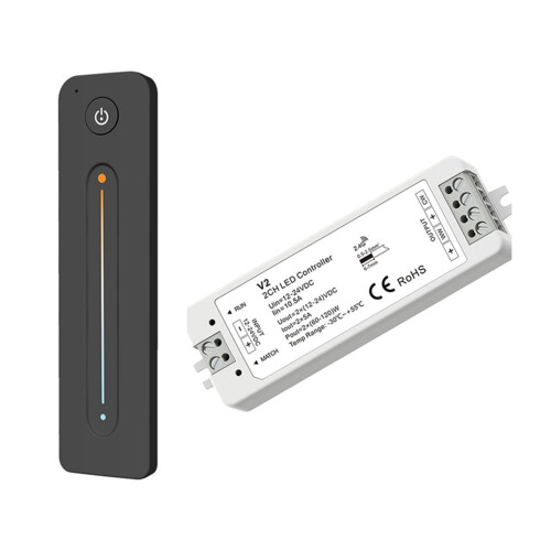 Tuya LED Dimmer with 2.4G RF Wireless Remote Control 12-24V 2CH RF Color Temperature Controller LED Strip Controller 1